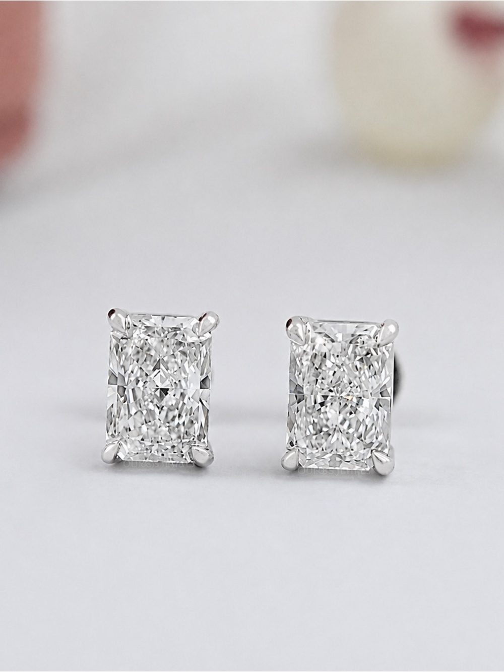 1.5ct Radiant Studs - Picture 9 of 11